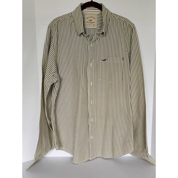 VTG. Hollister California‎ Men's Long Sleeve Stripe Shirt Size XL - Picture 10 of 12